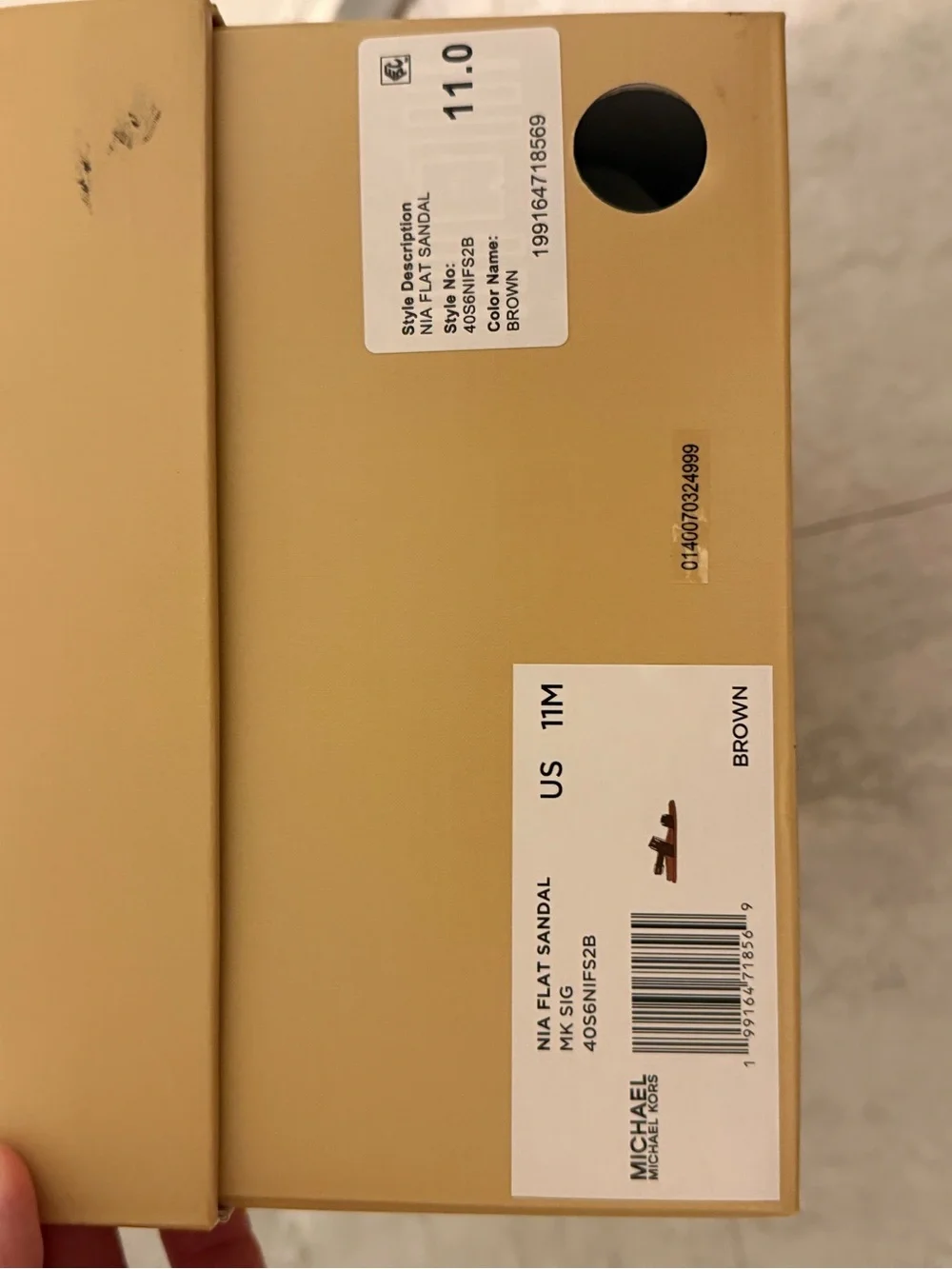 Michael Kors Brown Logo Double-Strap Buckle Sandals